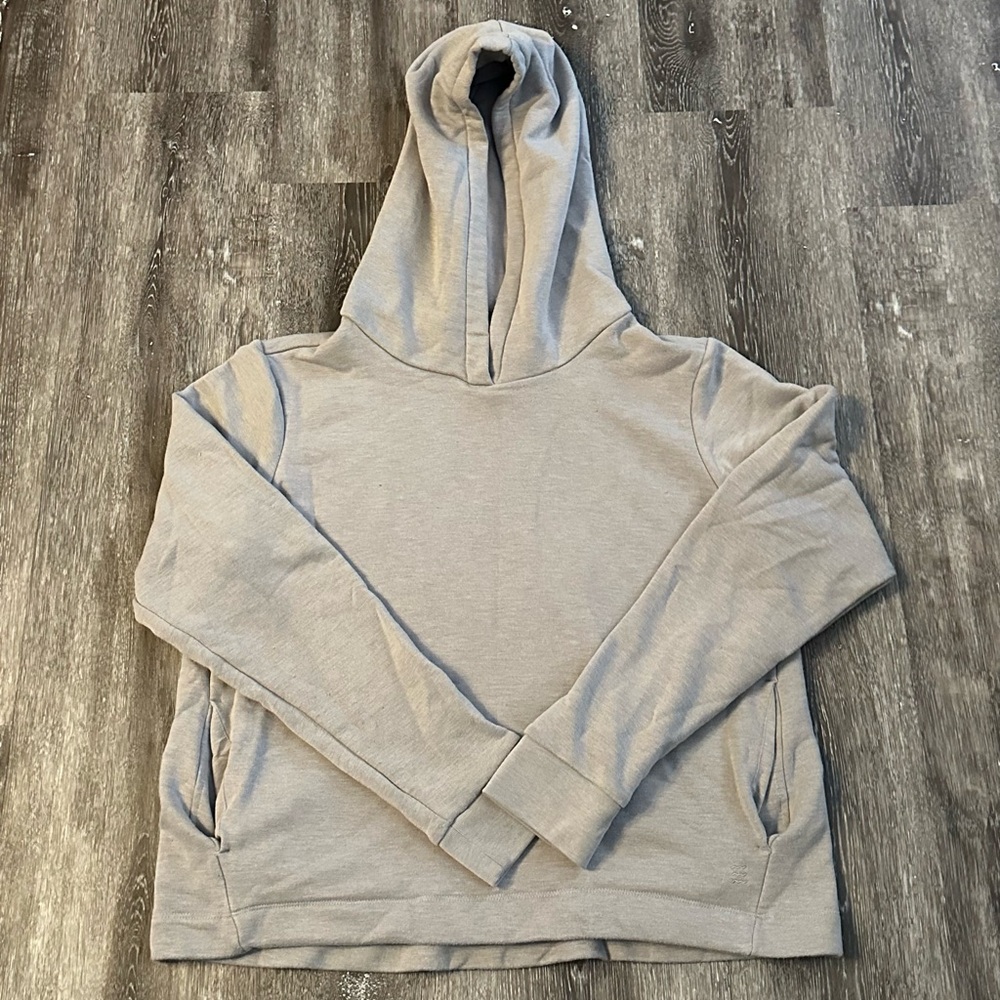 Free Fly Women’s Bamboo Lightweight Fleece Cropped Hoodie - Cream